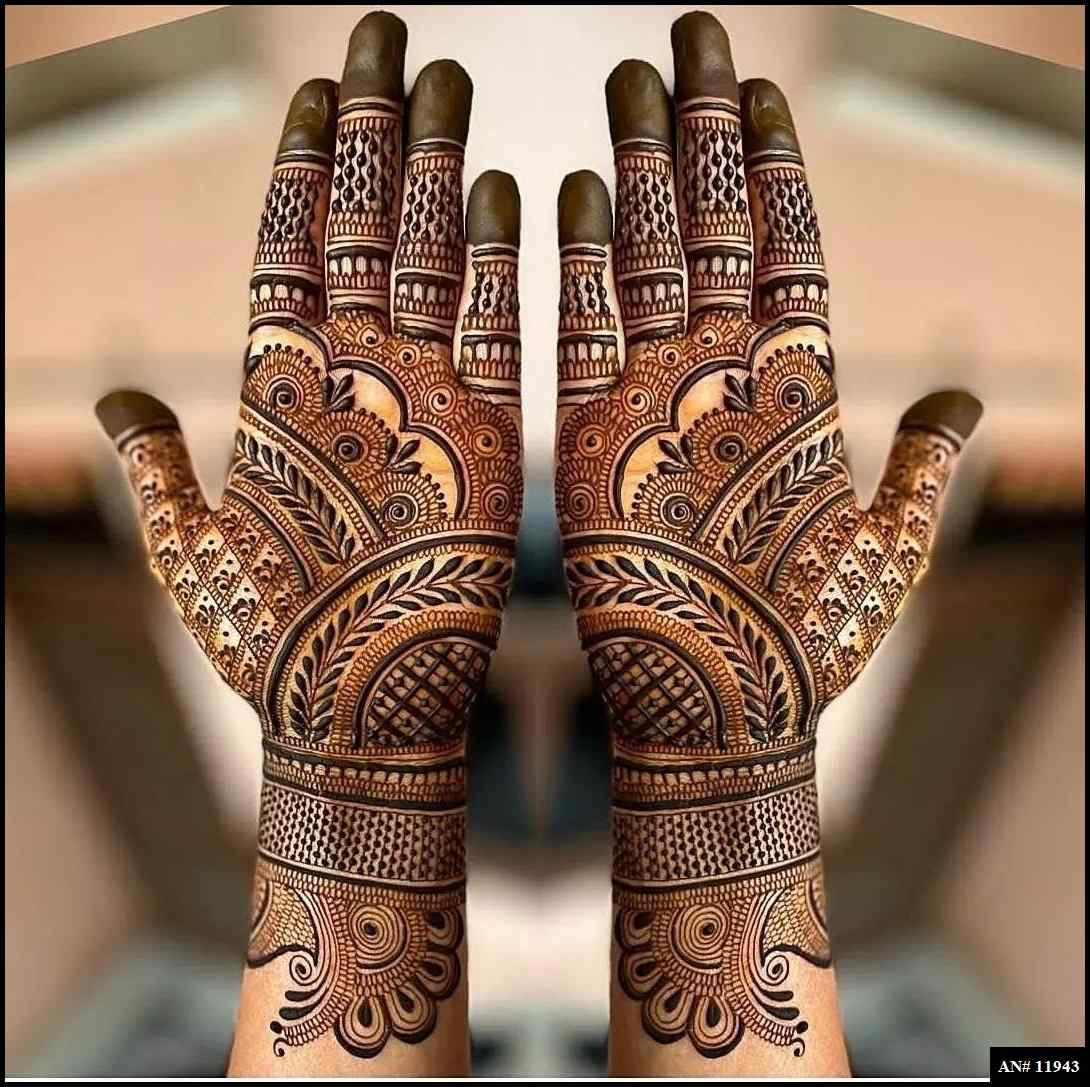 Front Hand Simple Mehndi Design AN 11943
