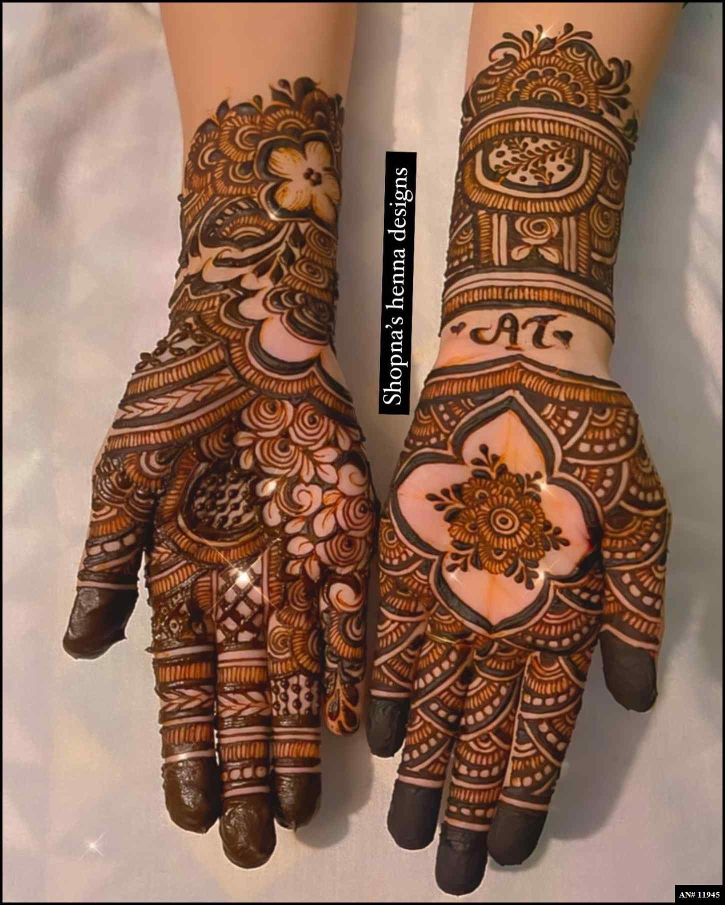 Front Hand Simple Mehndi Design AN 11945