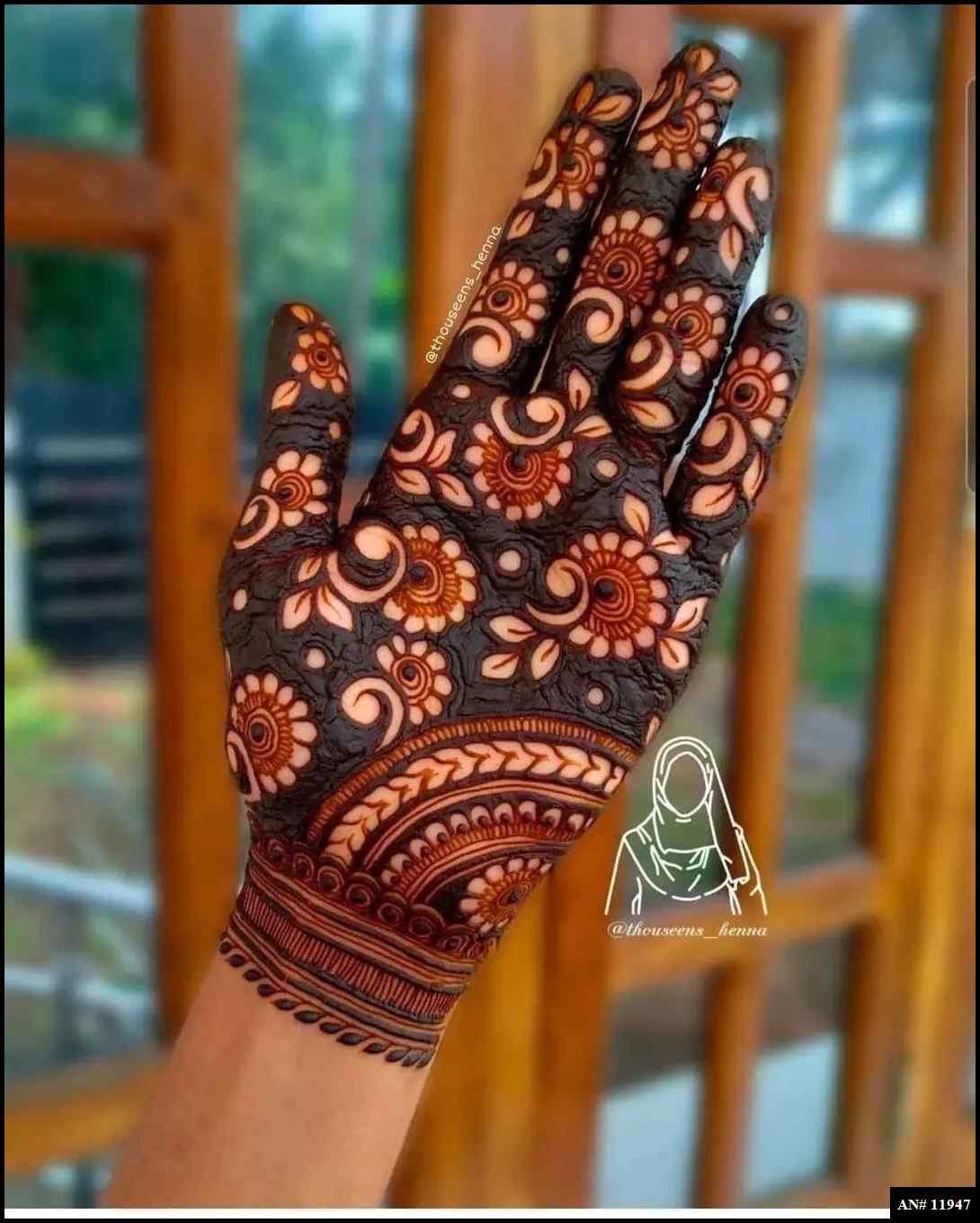 Front Hand Simple Mehndi Design AN 11947