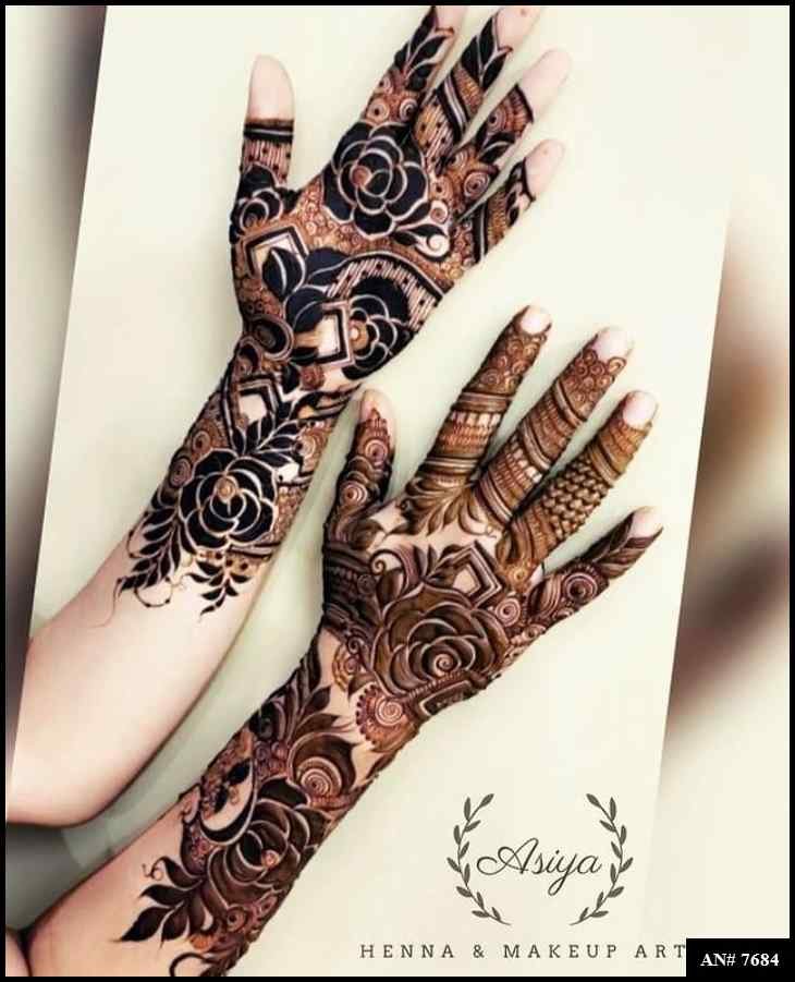 Front Mehndi Design AN 7684