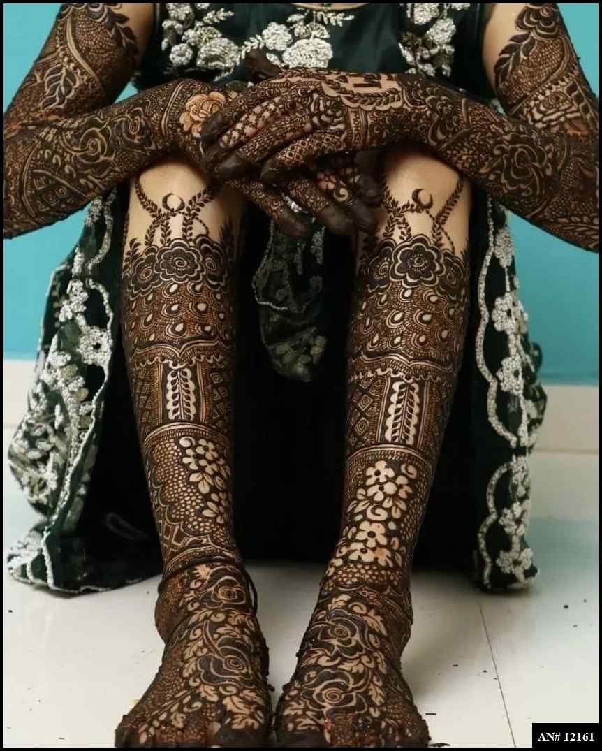 Leg Mehndi Design AN 12161