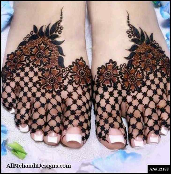 Modern Foot Mehndi Design [AN 12188]