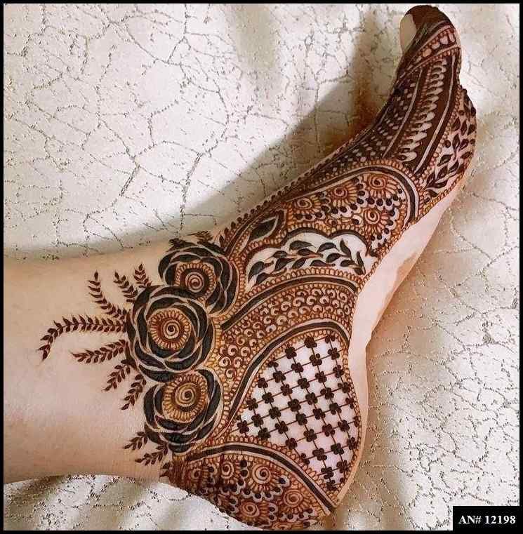 Modern Foot Mehndi Design [AN 12198]