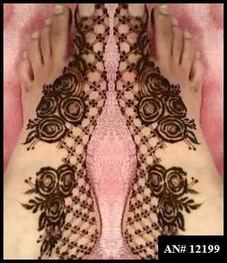 Modern Foot Mehndi Design AN 12199