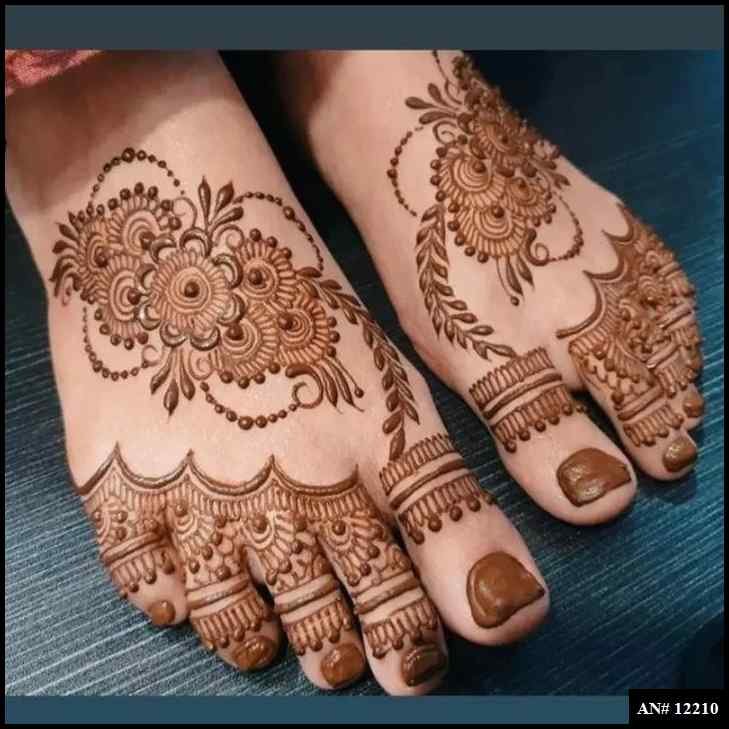 Modern Foot Mehndi Design [AN 12210]