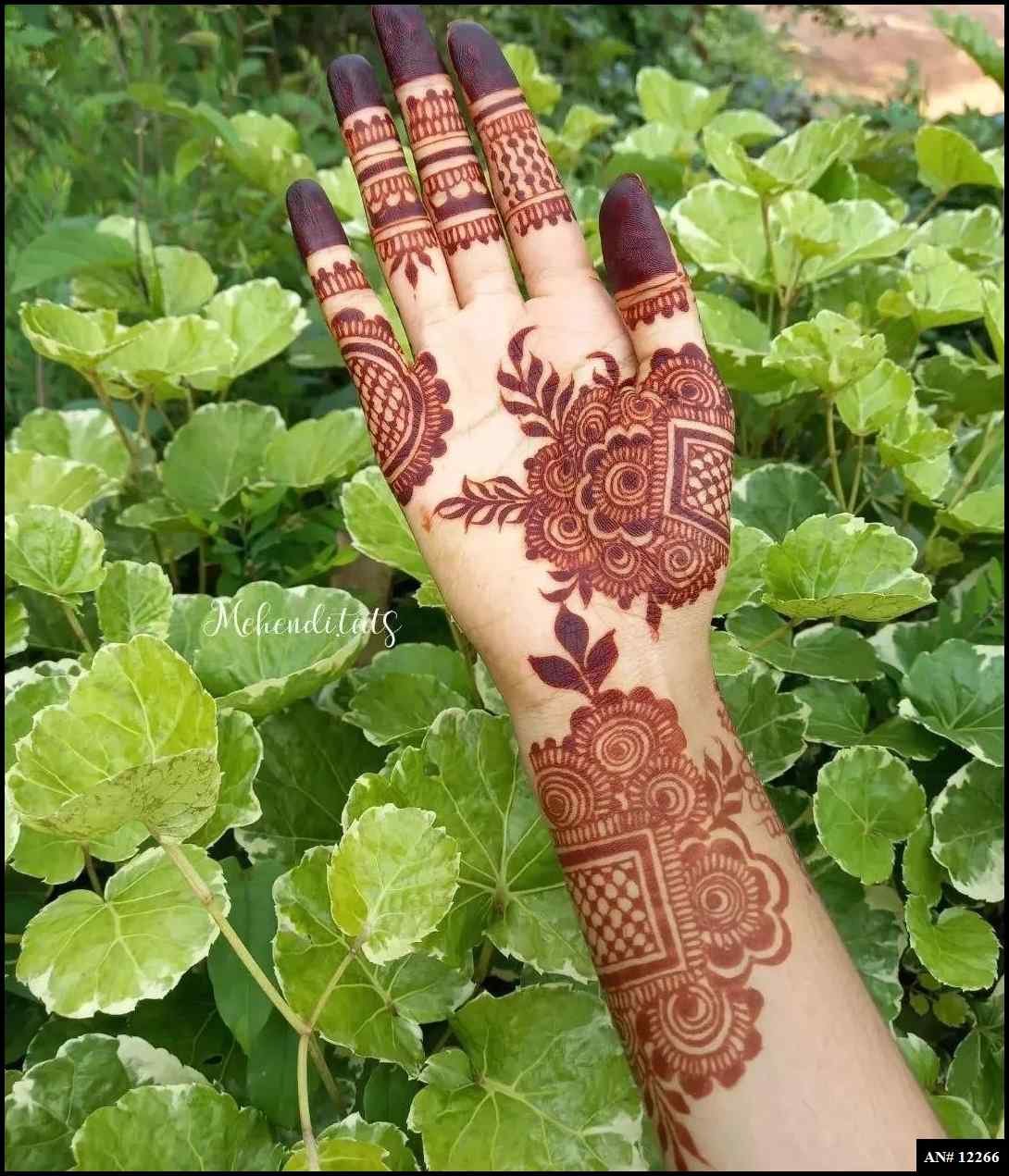 Modern Instagram Mehndi Design AN 12266