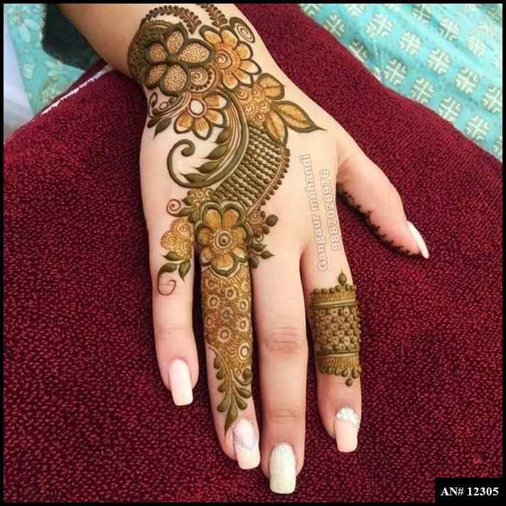 New Mehndi Design AN 12305