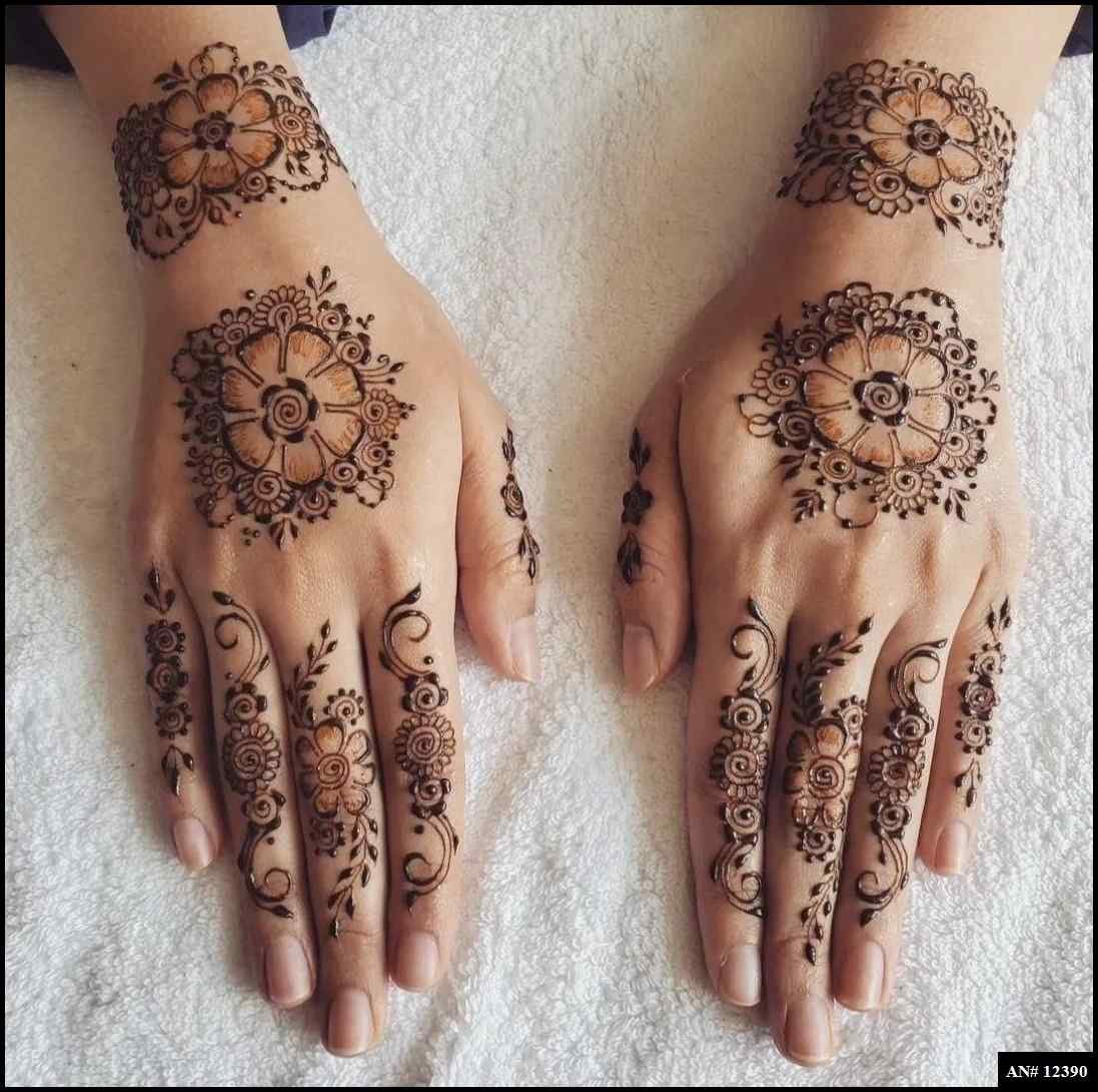 Pakistani Tikki Mehndi Design AN 12390