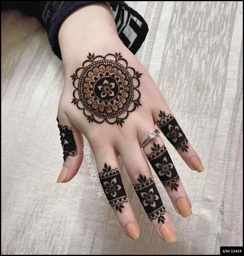 Pakistani Tikki Mehndi Design [AN 12419]