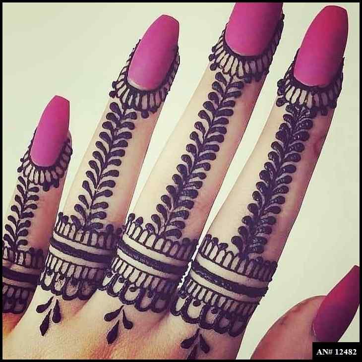 Royal Finger Mehndi Design [AN 12482]