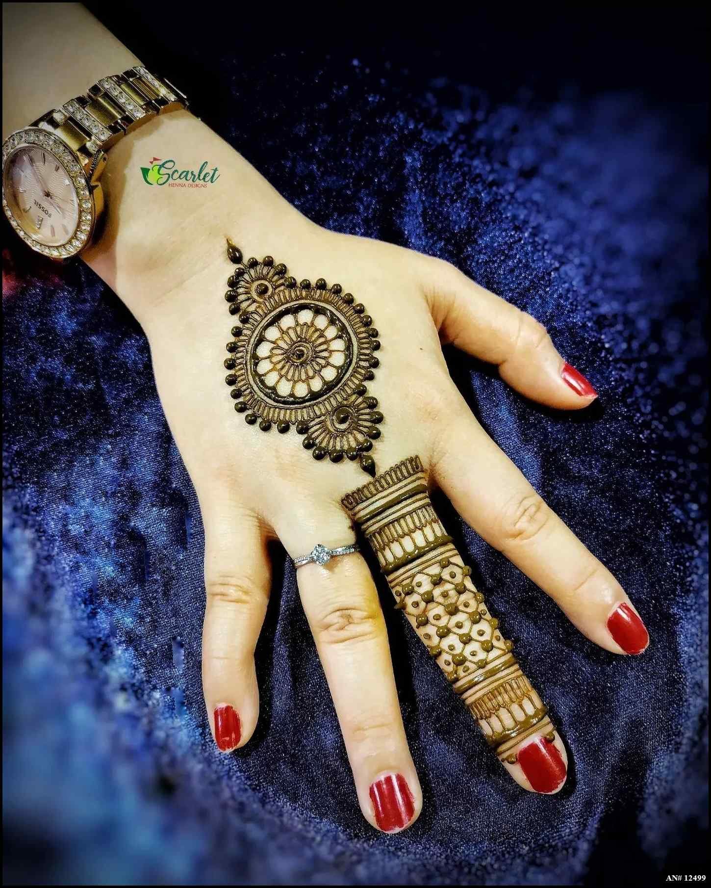 Royal Finger Mehndi Design AN 12499