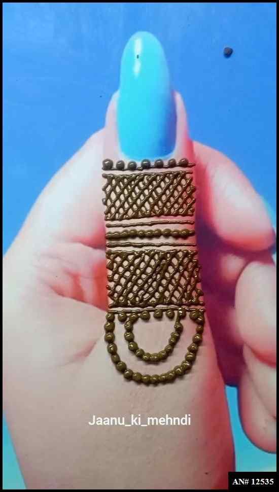 Royal Finger Mehndi Design AN 12535
