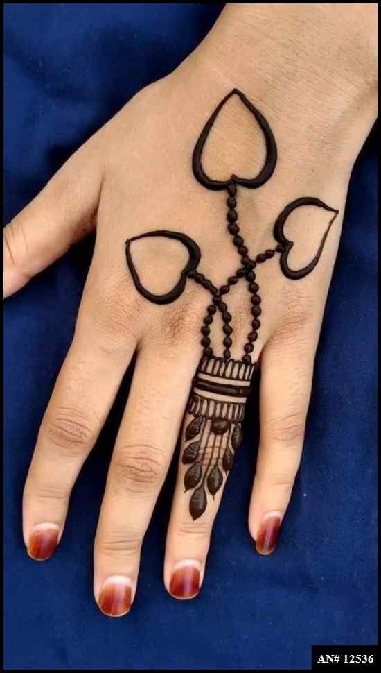 Royal Finger Mehndi Design AN 12536
