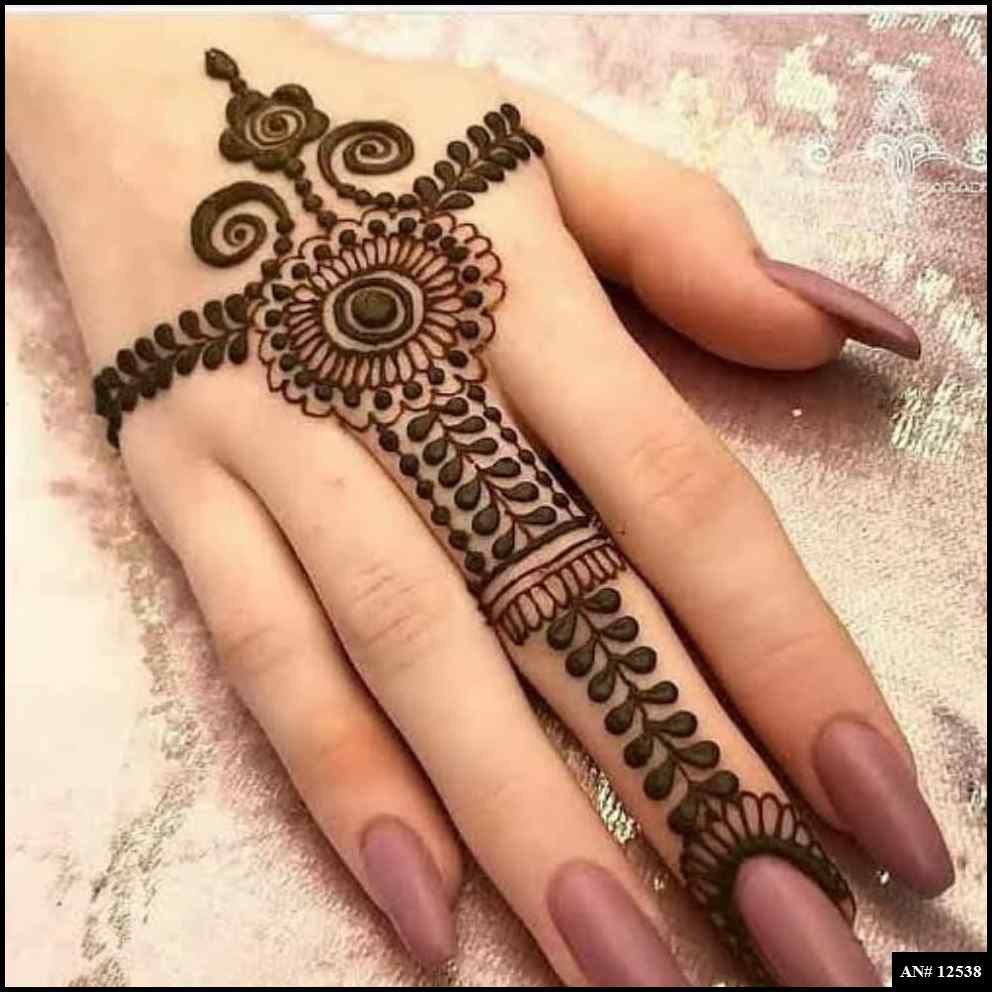 Royal Finger Mehndi Design AN 12538
