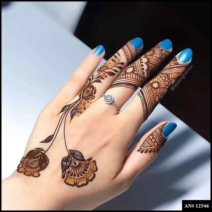 Royal Finger Mehndi Design AN 12546