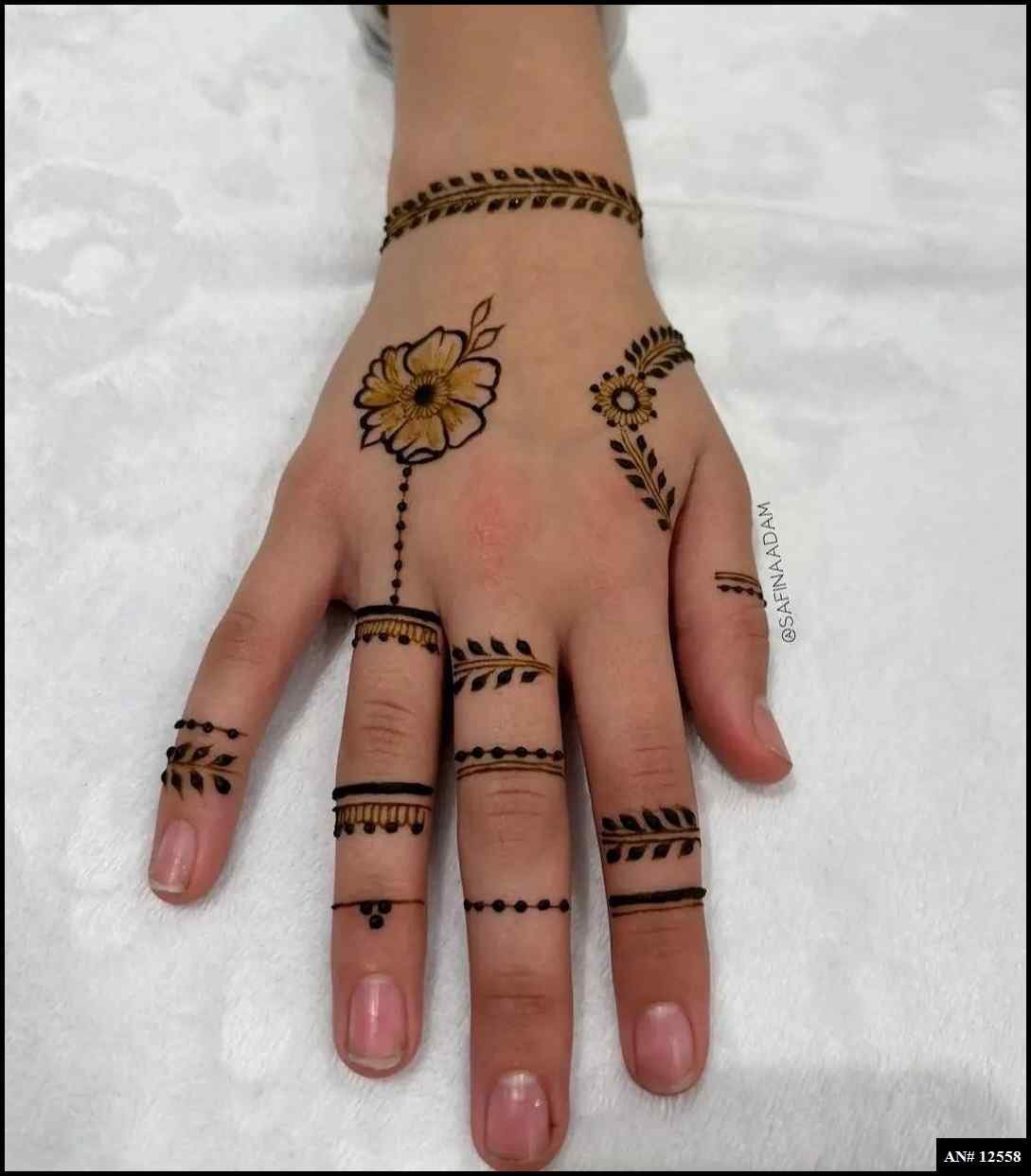 Royal Finger Mehndi Design AN 12558