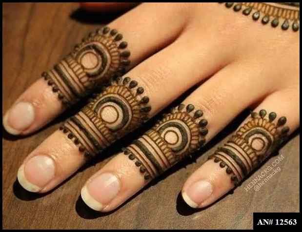 Royal Finger Mehndi Design AN 12563