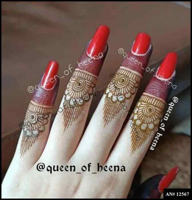 Royal Finger Mehndi Design AN 12567