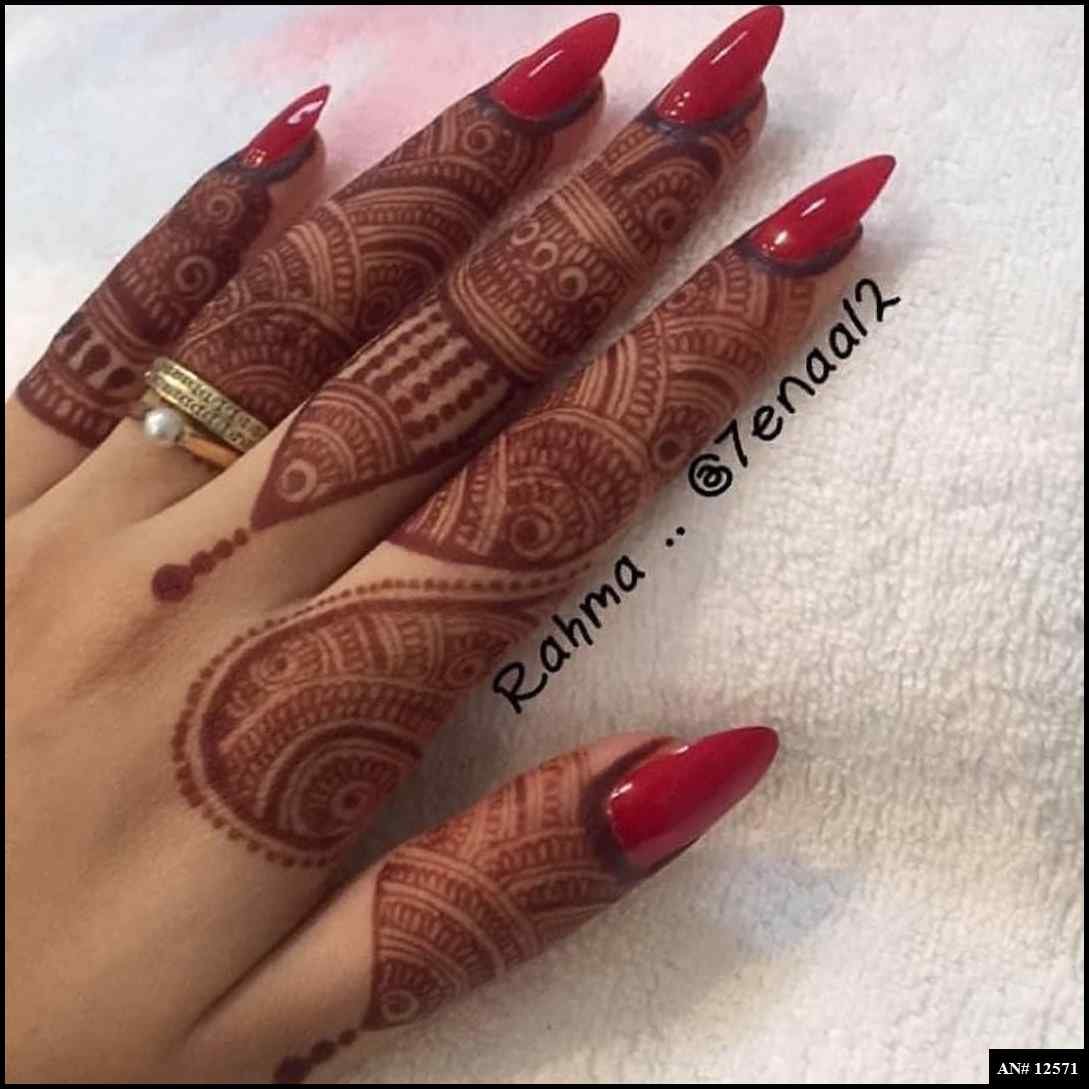 Royal Finger Mehndi Design AN 12571