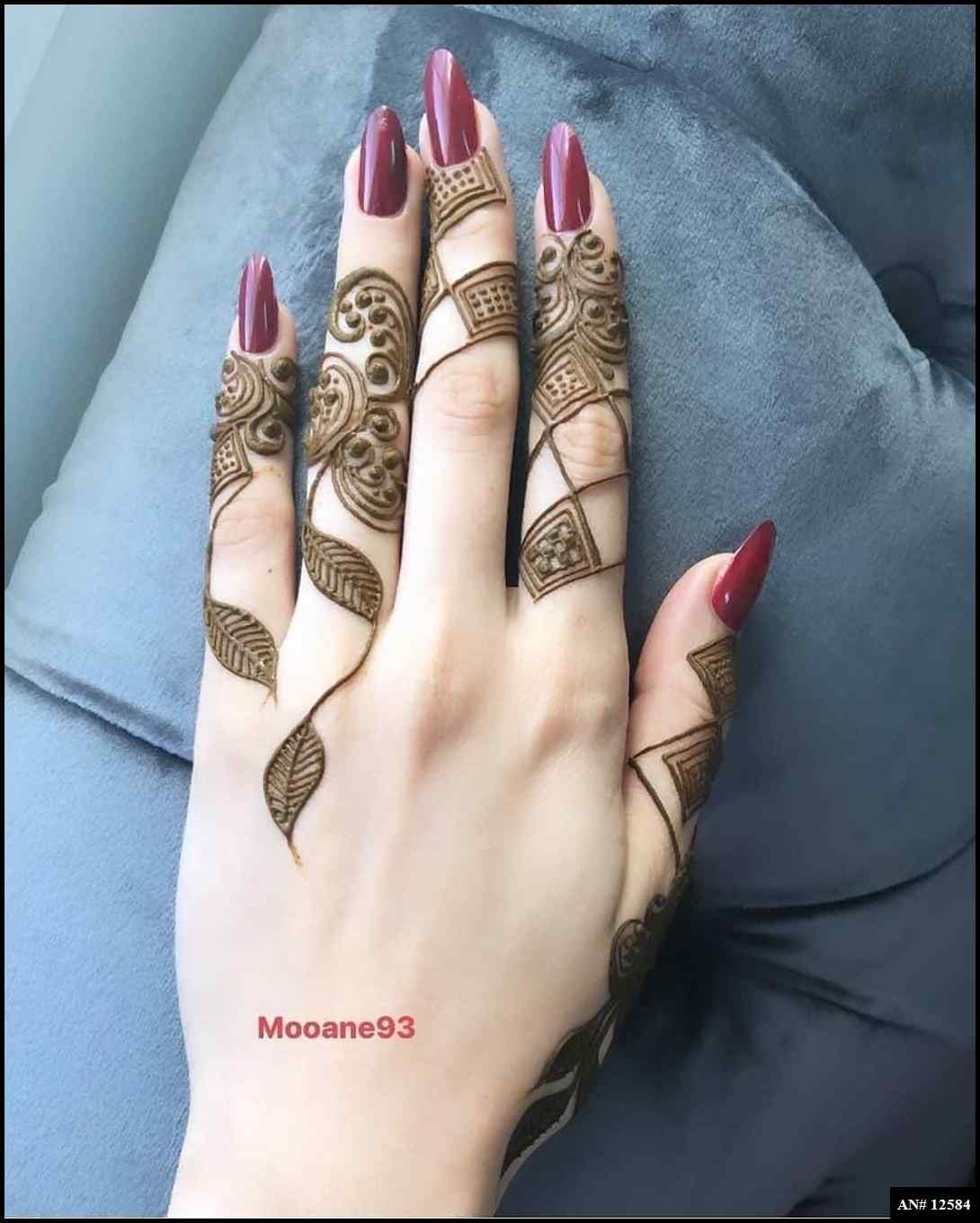 Royal Finger Mehndi Design [AN 12584]