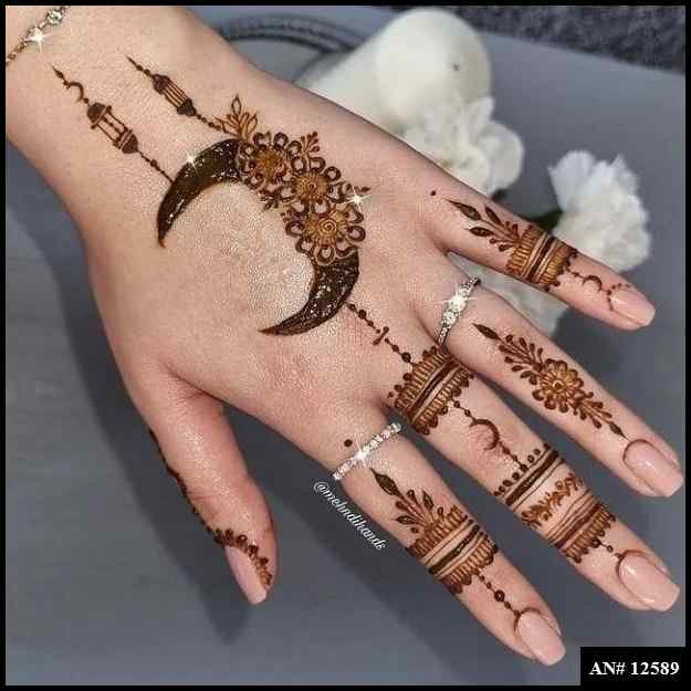 Royal Finger Mehndi Design AN 12589