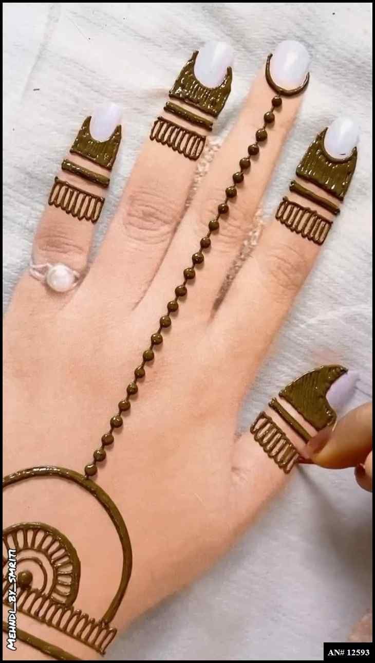 Royal Finger Mehndi Design AN 12593