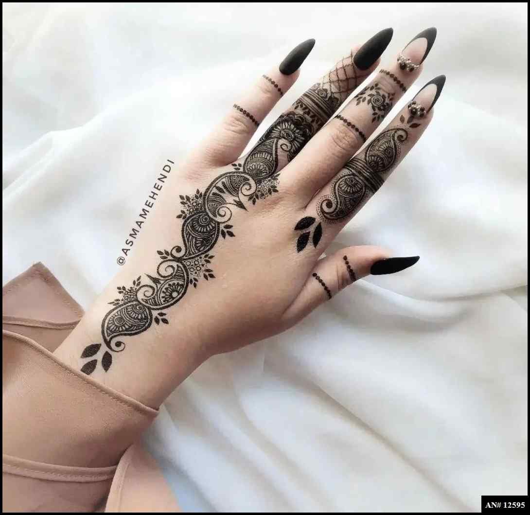 Royal Finger Mehndi Design AN 12595