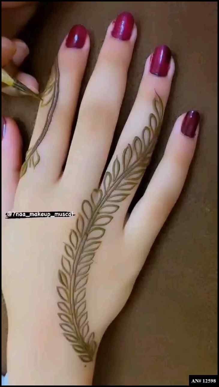 Royal Finger Mehndi Design AN 12598