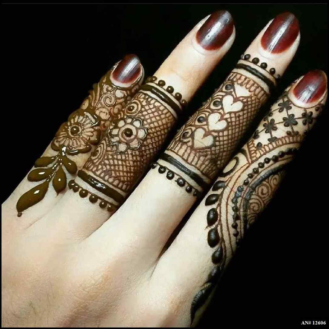 Royal Finger Mehndi Design AN 12606