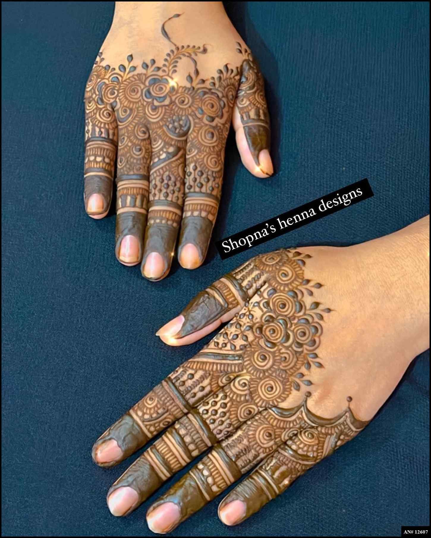 Royal Finger Mehndi Design AN 12607