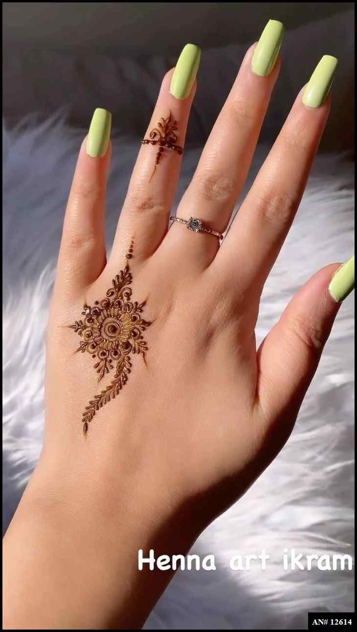 Royal Finger Mehndi Design AN 12614