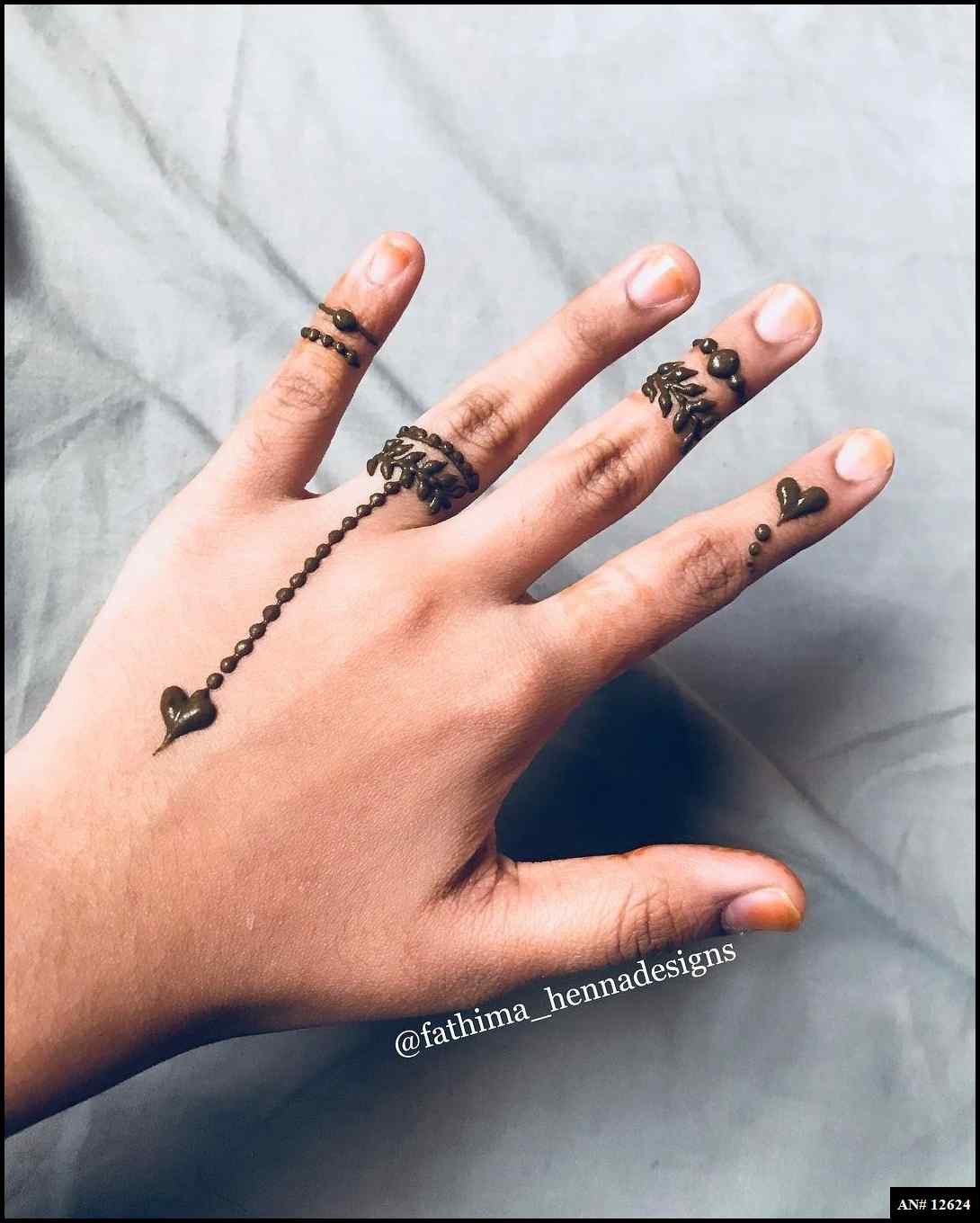 Royal Finger Mehndi Design AN 12624