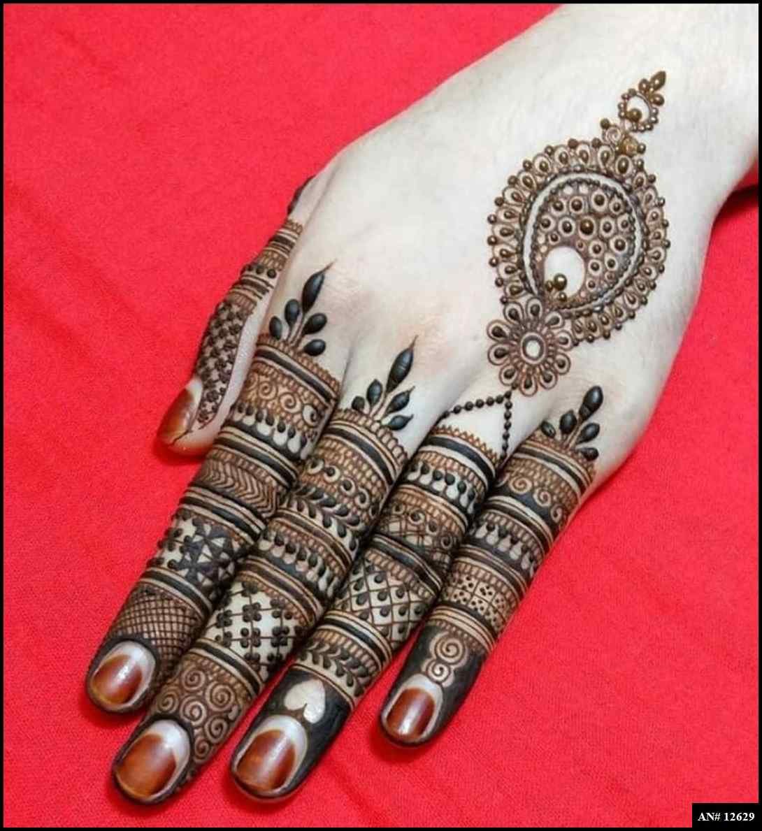 Royal Finger Mehndi Design AN 12629