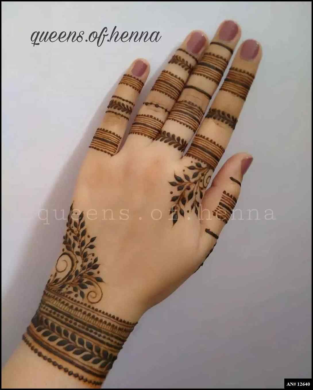 Royal Finger Mehndi Design AN 12640