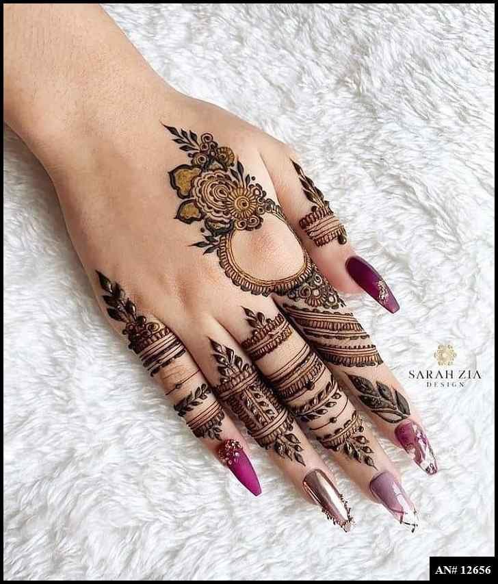 Royal Finger Mehndi Design [AN 12656]
