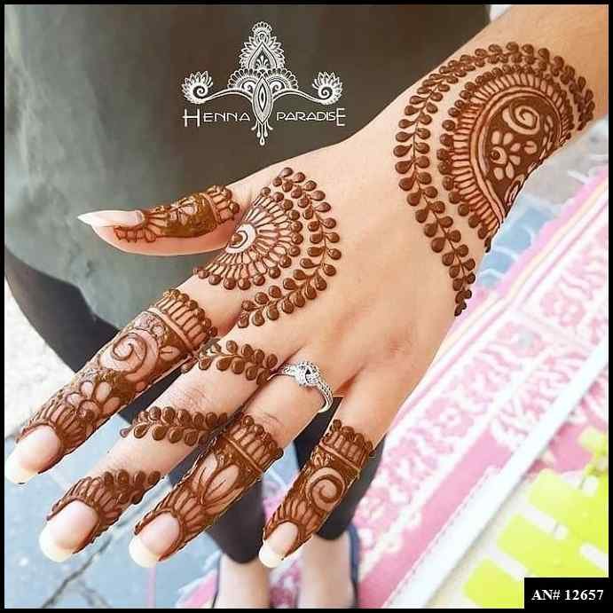 Royal Finger Mehndi Design AN 12657