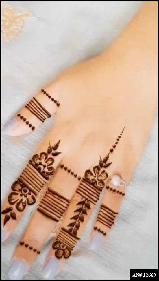 Royal Finger Mehndi Design AN 12669