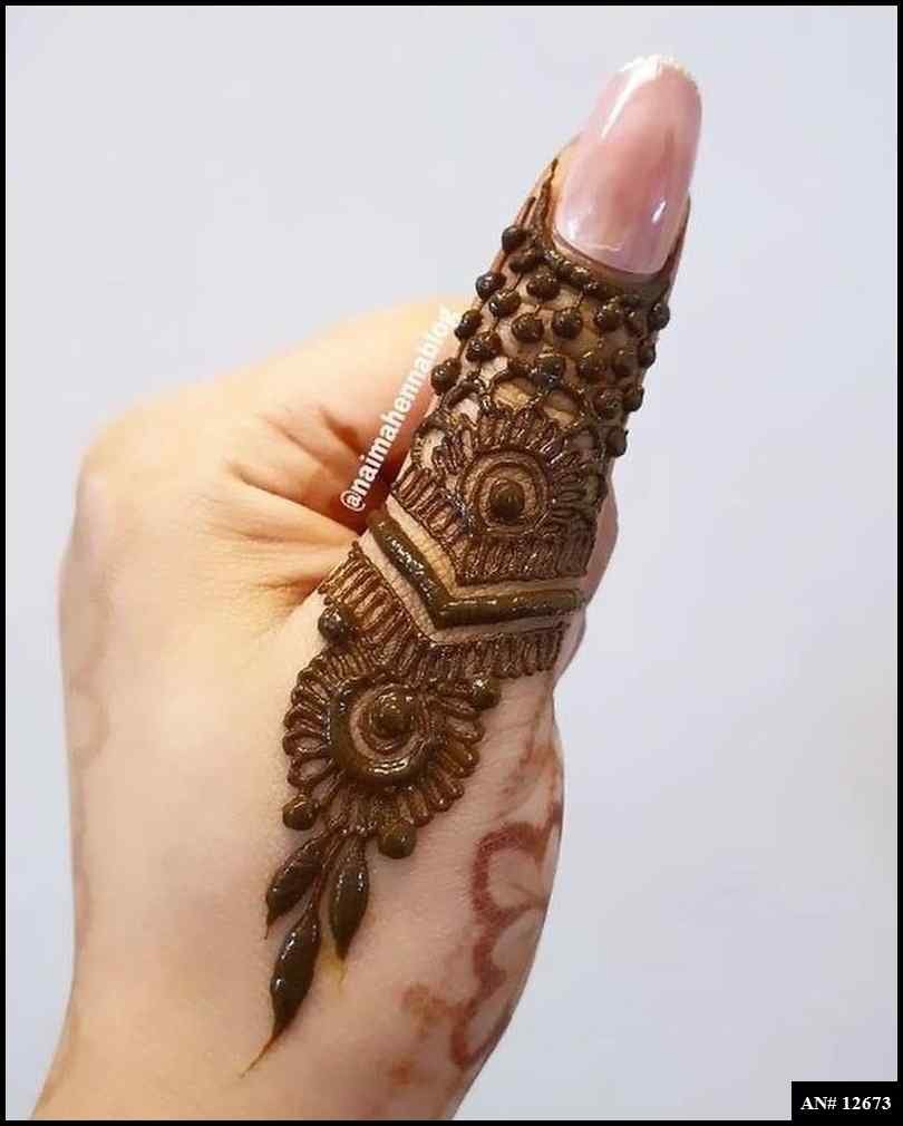 Royal Finger Mehndi Design AN 12673