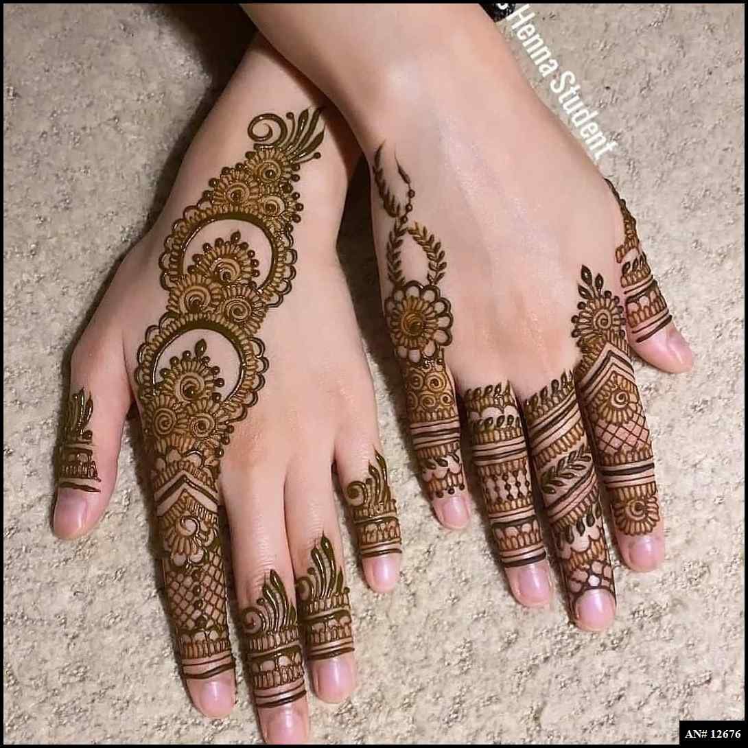 Royal Finger Mehndi Design AN 12676