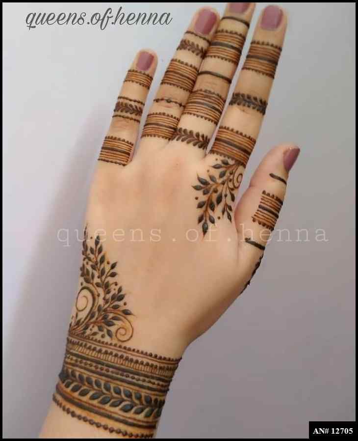 Royal Finger Mehndi Design AN 12705