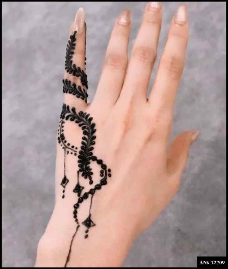 Royal Finger Mehndi Design AN 12709